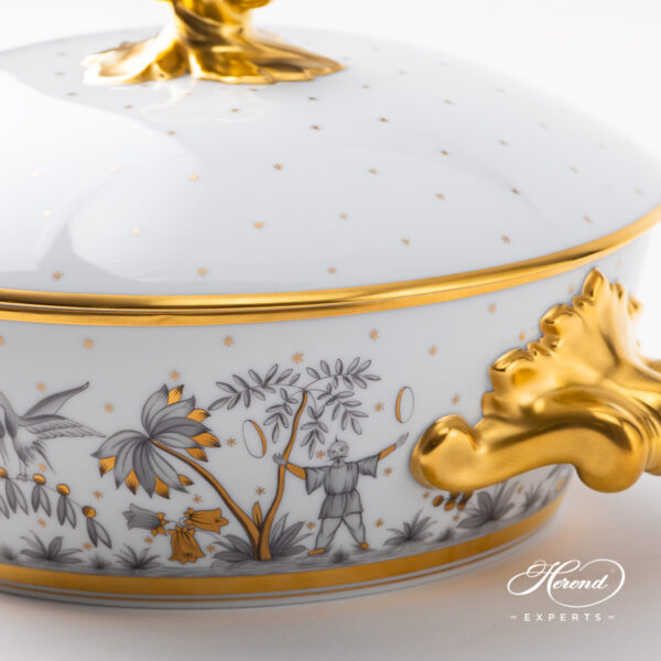 Herend Vegetable Ragou dish Oriental Showmen - Asian Garden 2041-0-06 FODON