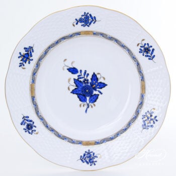 Herend Apponyi Chinese Bouquet Dark blue soup plate 504-0-00 AB3-X1