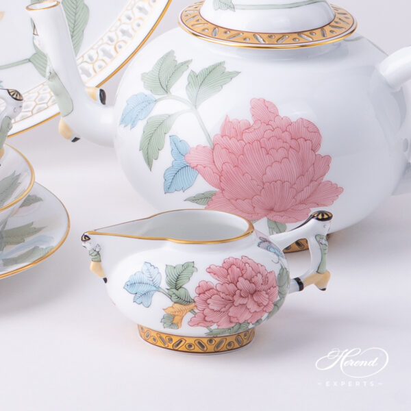Herend Peonies creamer with mandarin knob PVFP-X1