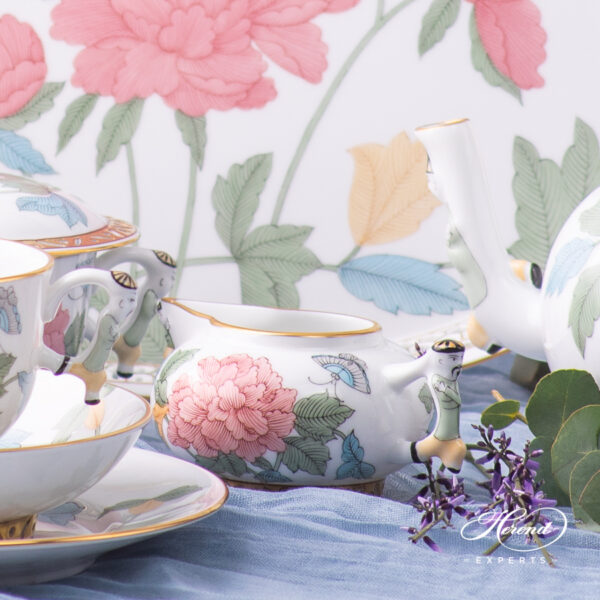 Herend Peonies creamer with mandarin knob PVFP-X1