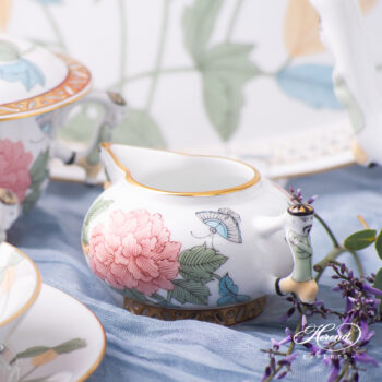 Herend Peonies creamer with mandarin knob PVFP-X1