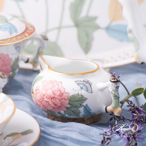Herend Peonies creamer with mandarin knob PVFP-X1