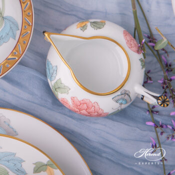 Herend Peonies creamer with mandarin knob PVFP-X1