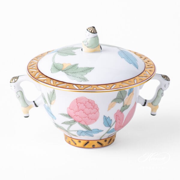 Herend Peonies Sugar Basin 3393-0-21 PVFP-X1