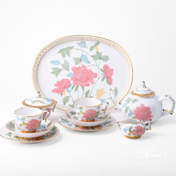 Herend Peony Flowers Tea set PVFP-X1