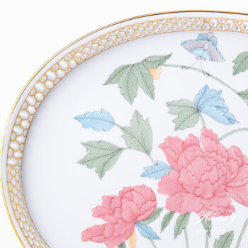 Herend Peony Flowers Tray 3382-0-00 PVFP-X1