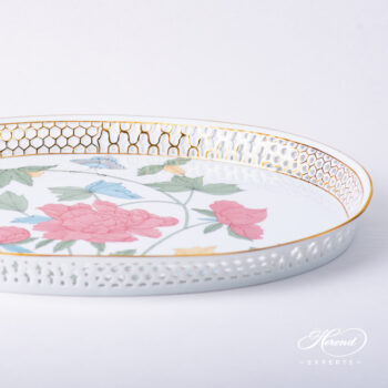 Herend Peony Flowers Tray 3382-0-00 PVFP-X1