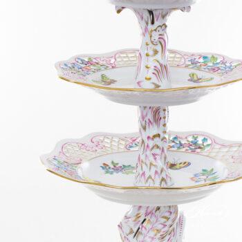 Herend Three Tier Cake Stand Victoria Simple 7443-0-00 VA