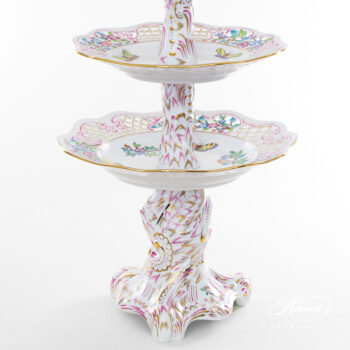 Herend Three Tier Cake Stand Victoria Simple 7443-0-00 VA