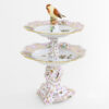 Herend Two Tier cake stand Bird handle Rothschild Bird 7442-0-00 RO
