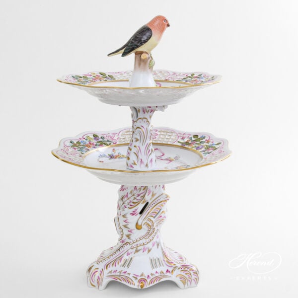 Herend Two Tier Cake Stand Jardin Medterranean 7442-0-00 JM