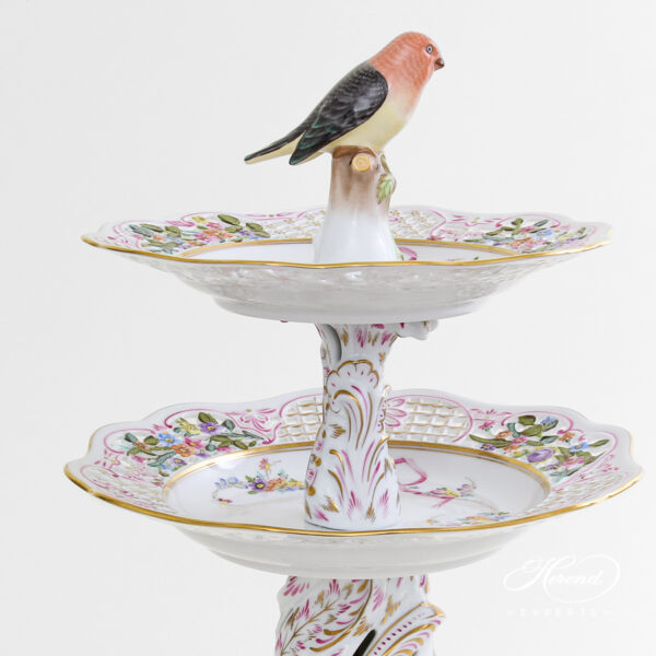 Herend Two Tier Cake Stand Jardin Medterranean 7442-0-00 JM