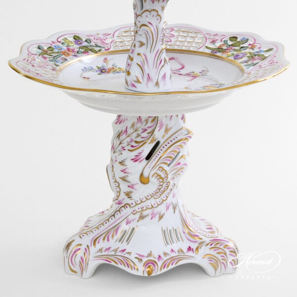 Herend Two Tier Cake Stand Jardin Medterranean 7442-0-00 JM