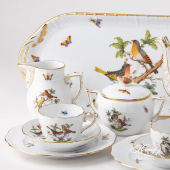 Herend Rothschild Bird coffee set
