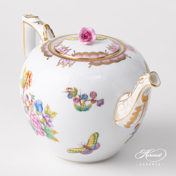 Herend Victoria Teapot Pink Edge 606-0-09 VBO-Y2