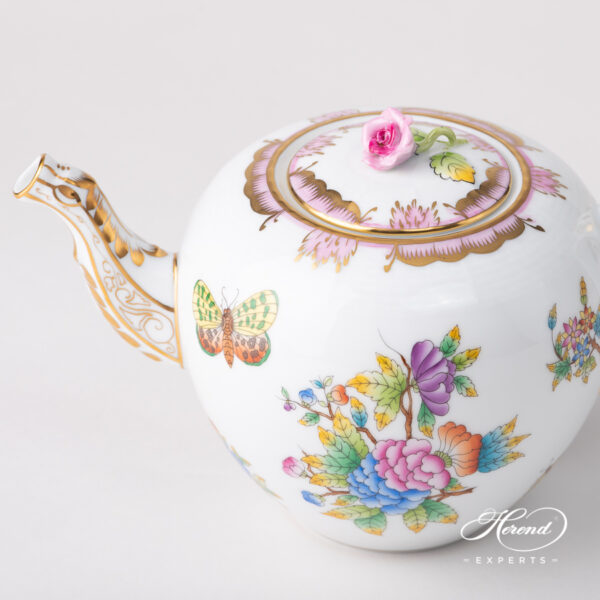 Herend Victoria Teapot Pink Edge 606-0-09 VBO-Y2