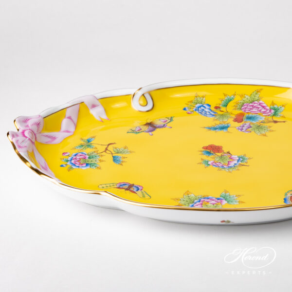 Herend Victoria Tray Yellow Background 20400 VE-FJ