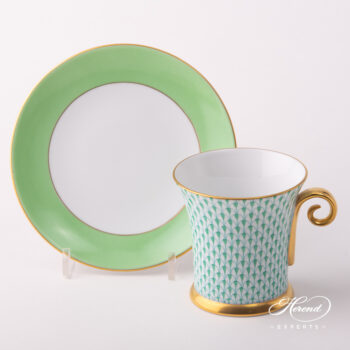 Herend Teacup with saucer Green fishnet 4917000 VHV