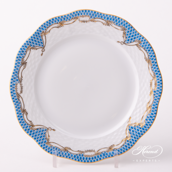 Herend Dessert Plate blue fish scale 517-0-00 A-ETB1