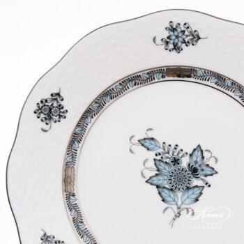Herend Chinese Bouquet Platinum Large Dessert plate 519-0-00 ATQ3-PT