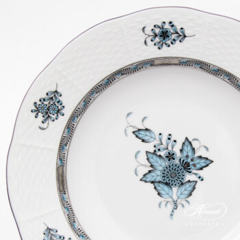 Herend Chinese Bouquet Platinum Soup plate 504-0-00 ATQ3-PT