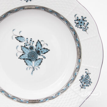 Herend Chinese Bouquet Platinum Soup plate 504-0-00 ATQ3-PT