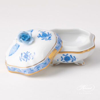 Herend Fancy Box Chinese Bouquet Blue 6179-0-09 AB