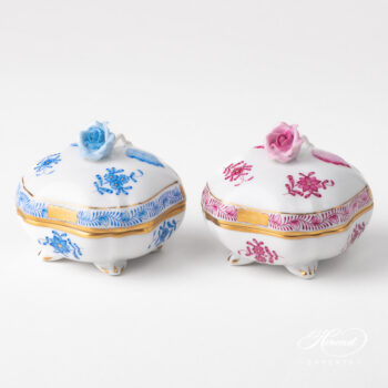Herend Fancy Box Chinese Bouquet Blue 6179-0-09 AB