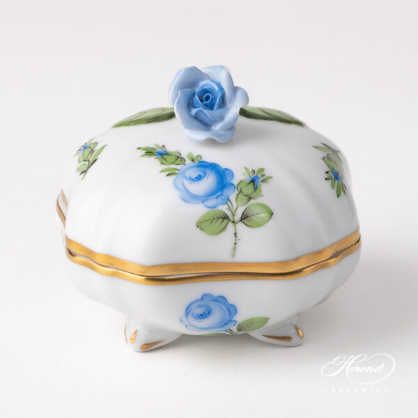 Herend Fancy Box Small Roses Blue 6179-0-09 PRB
