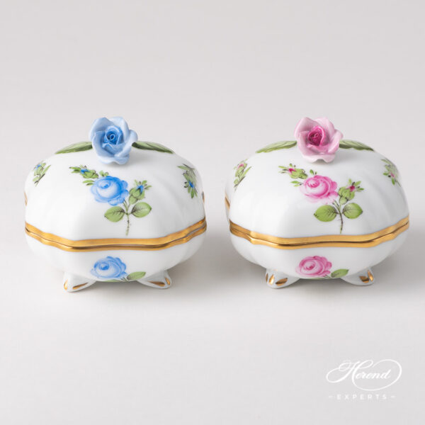 Herend Fancy Box Small Roses Blue 6179-0-09 PRB