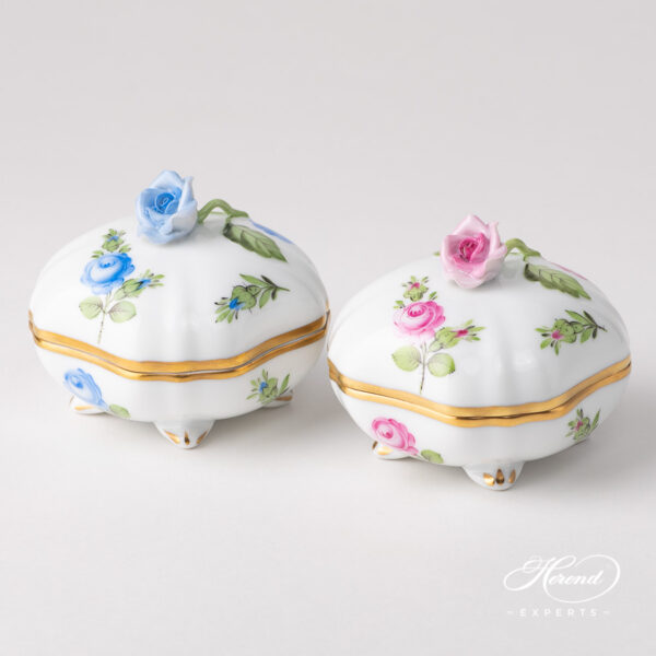 Herend Fancy Box Small Roses Blue 6179-0-09 PRB