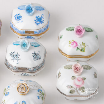 Herend Fancy Boxes with Rose knob