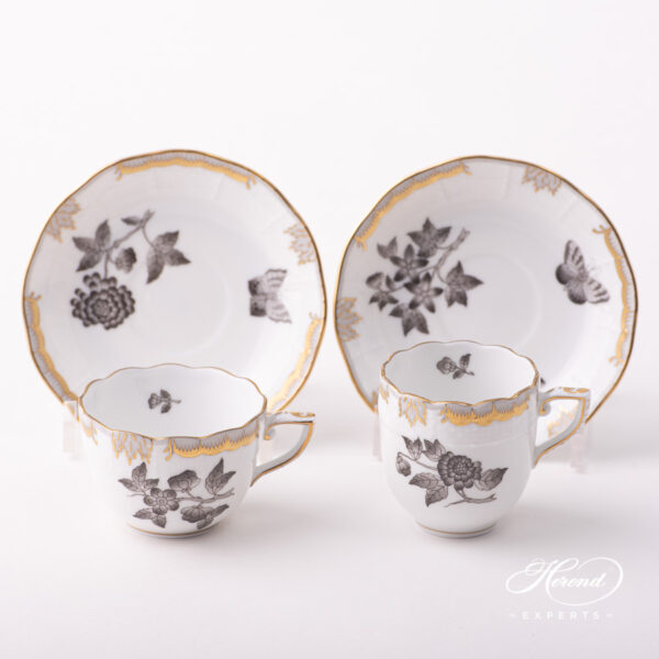 Herend Victoria Monochrome Black-Gold Coffee cups