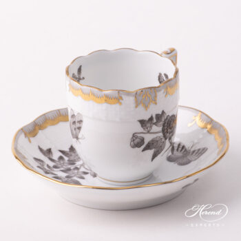 Herend Victoria Monochrome Black-Gold Demitasse 709-0-00 VBAN