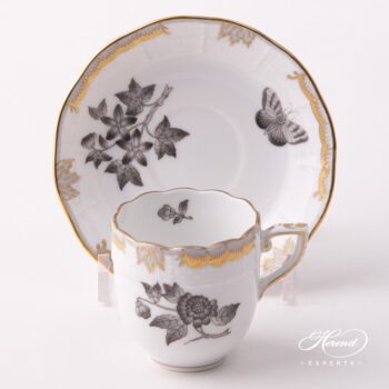 Herend Victoria Monochrome Black-Gold Demitasse 709-0-00 VBAN