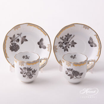 Herend Victoria Monochrome Black-Gold Demitasse 709-0-00 VBAN