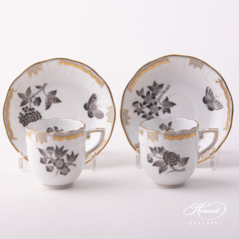 Herend Victoria Monochrome Black-Gold Demitasse 709-0-00 VBAN