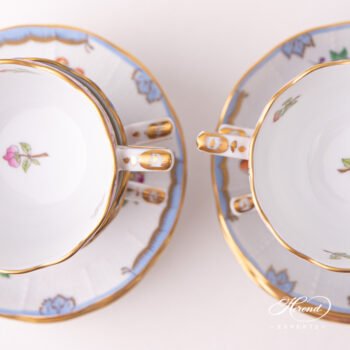 Herend Victoria Simple Espresso cups with painted edge 711-0-00 VBA