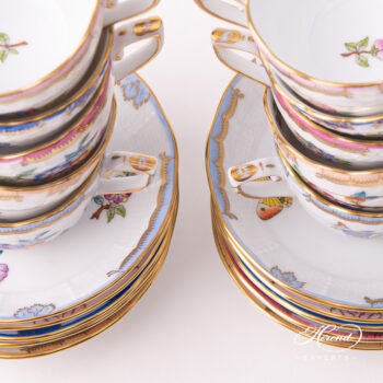 Herend Victoria Simple Espresso cups with painted edge 711-0-00 VBA