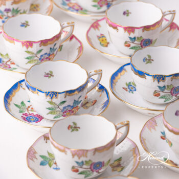 Herend Victoria Simple Espresso cups with painted edge 711-0-00 VBA