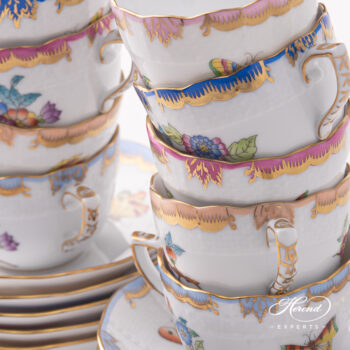 Herend Victoria Simple Espresso cups with painted edge 711-0-00 VBA