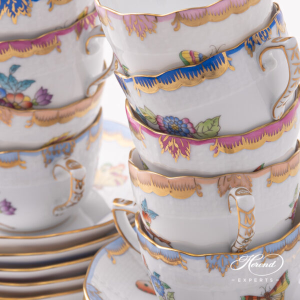 Herend Victoria Simple Espresso cups with painted edge 711-0-00 VBA