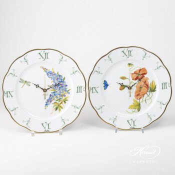 American Wildflowers Wall Clock of Herend 527-0-47 FLA