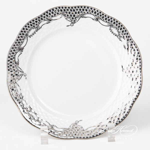 Herend Dessert Plate Fish Scale Platinum 517-0-00 A-ET-PT