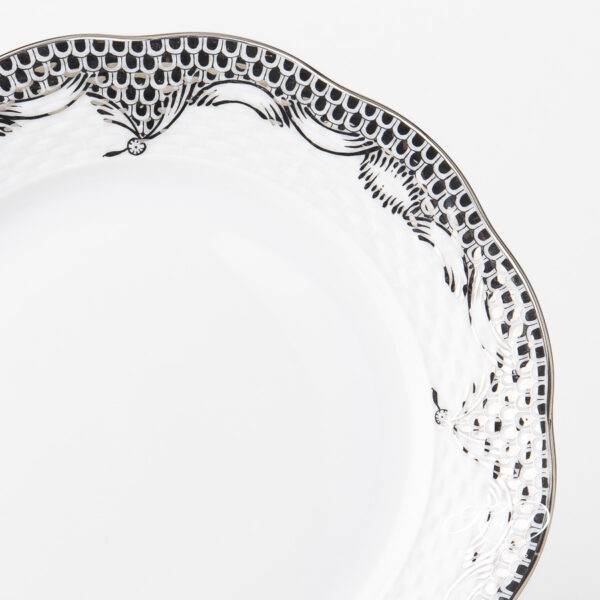 Herend Dessert Plate Fish Scale Platinum 517-0-00 A-ET-PT