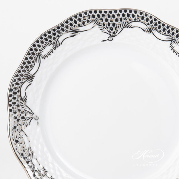 Herend Dessert Plate Fish Scale Platinum 517-0-00 A-ET-PT