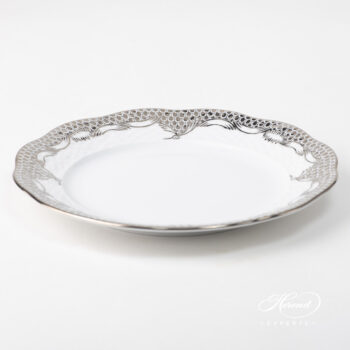 Herend Dessert Plate Fish Scale Platinum 517-0-00 A-ET-PT