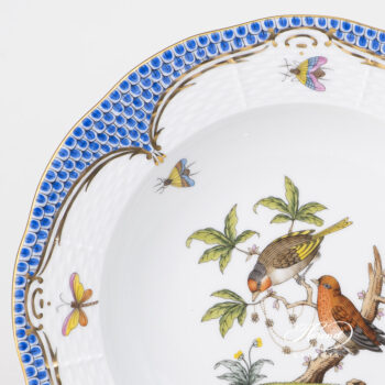 Herend Rothschild Bird blue fish scale Soup plate 504-0-00 RO-EB #10