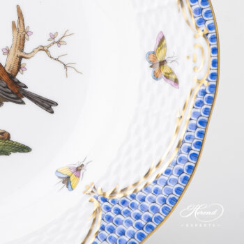 Herend Rothschild Bird blue fish scale Soup plate 504-0-00 RO-EB #10