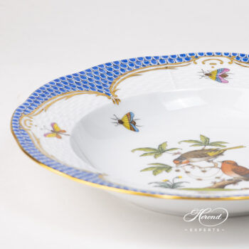 Herend Rothschild Bird blue fish scale Soup plate 504-0-00 RO-EB #10